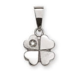 Diamond pendant cloverleaf white gold 750