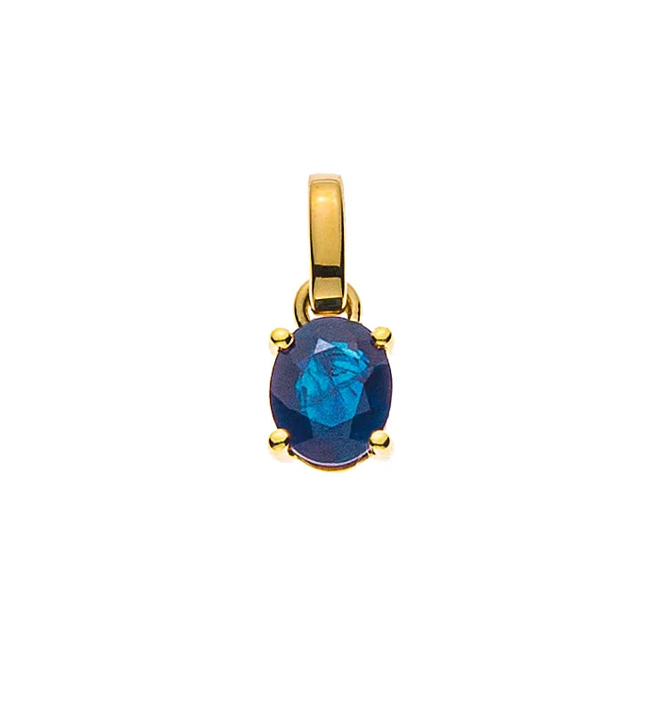 AFA1042 Premium Sapphire 0.44ct Pendant with yellow gold 750 - immagine 1