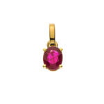 Premium Ruby 0.45ct pendant with 750 yellow gold