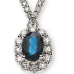 Royalty Pendant white gold 750 with sapphire 0.76ct. and
