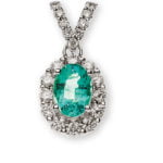 Royalty Smaragd 0,76 ct. Anhänger mit Weißgold 750