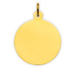 Piatto inciso pendente, oro giallo 750 lucido