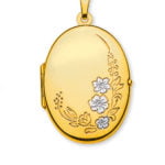 Medillon-Anhänger für Foto Gelbgold 750, oval