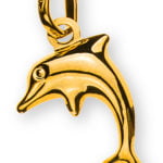 Pendentif dauphin or jaune 750