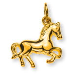 Pferdeanhänger Gelbgold 750