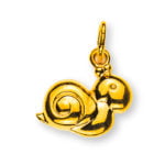 Pendant snail polished yellow gold 750