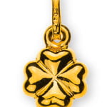 Clover leaf pendant 750 yellow gold