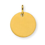 Pendant engraving plate 750 yellow gold, 1 side polished, 1 side satined