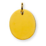 Pendant engraving plate 750 yellow gold, 1 side polished, 1 side satined