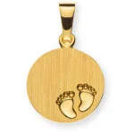 Anhänger Gravurplatte 750er Gelbgold satiniert