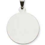 Pendant engraving plate polished white gold 750