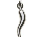 Pendant Cornetti white gold 750