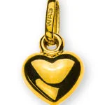 Pendentif coeur en or jaune 750 bombé