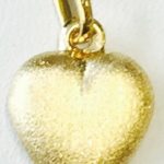 Pendentif coeur or jaune 750 cambeRose satiné
