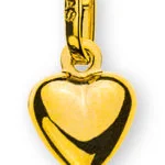 Herzanhänger in Gelbgold 750 bombiert