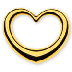 Anhänger 'schwingendes Herz' 750 Gelbgold