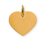 Pendant engraving plate 750 yellow gold, 1 side polished, 1 side satined