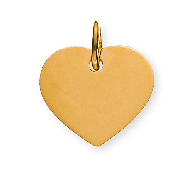AHE110412 Pendant engraving plate 750 yellow gold, 1 side polished, 1 side satined – Image 1