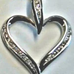 Diamantanhänger Herz Weißgold 750