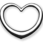 Pendant 'swinging heart' 750 white gold