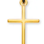 Bar cross yellow gold 750 H: 18 mm W: 12 mm