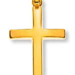 Croix or jaune 750 H : 22 mm L : 14 mm