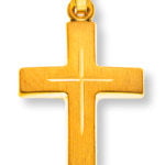 Cross yellow gold 750 H: 18 mm W: 12 mm