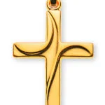 Croix or jaune 750 H : 21 mm L : 14 mm polie / poncée