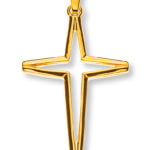 Croce oro giallo 750 aperta H: 25 mm L: 16 mm