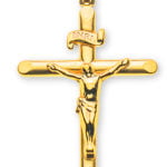 Croix en or jaune 750 avec Christ H : 27 mm L : 19 mm