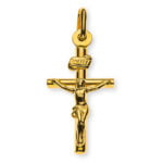 750 yellow gold cross with Christ H: 26 mm W: 17 mm