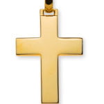 Bar cross yellow gold 750 H: 30mm W: 22mm, polished, solid