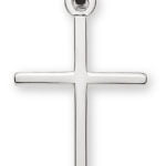 Barrette croix or gris 750 H: 18mm L: 12mm