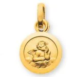Medaille Engel Gelbgold 375 10mm