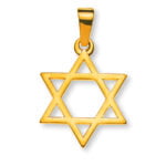 Anhänger Davidstern Gelbgold 750
