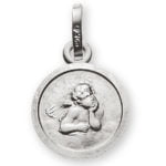 Medaille Engel Weissgold 585 10mm