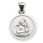 Medaille Engel Weissgold 585 12mm