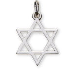Pendant Star of David white gold 750