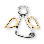 Angel pendant bicolor (yellow / white gold) 750