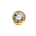 Pendentif Solitaire Sertissage clos or jaune 750 H SI 0.15ct.