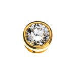 Solitaire pendant Bezel setting yellow gold 750 H SI 0.20ct.
