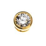 Pendentif Solitaire Sertissage clos or jaune 750 H SI 0.25ct.