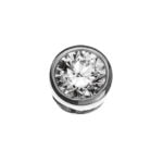Solitär-Anhänger Lünettenfassung Weißgold 750 H SI 0.20ct.