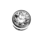 Solitaire pendant Bezel setting white gold 750 H SI 0.33ct.