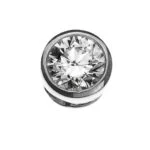 Pendentif Solitaire Serti clos or blanc 750 H SI 0.50ct.