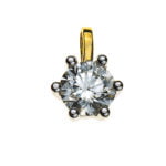 Solitaire pendant 6-handle yellow gold 750 H SI 0.25ct.