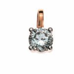 Solitaire pendant 4-handle Rose gold 750 H SI 0.15ct.