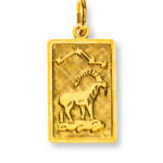Constellation Zodiac sign Capricorn 750 yellow gold Pendant