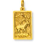 Pendentif Constellation signe du zodiaque Capricorne or jaune 750
