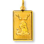 Pendentif Constellation signe du zodiaque Verseau or jaune 750